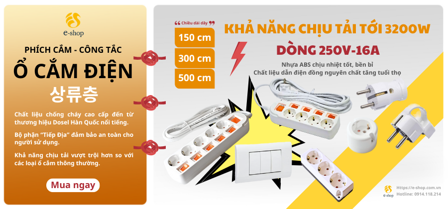 Ổ cắm - Công Tắc - Phích cắm Ổ cắm - Công Tắc - Phích cắm