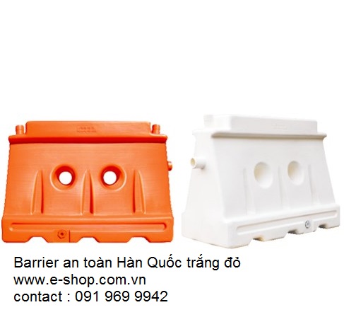 Barrier an toàn Hàn Quốc trắng đỏ Barrier an toàn Hàn Quốc trắng đỏ