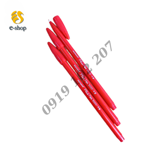 BÚT ĐÁNH DẤU MONAMI PLUS PEN 3000 MÀU ĐỎ | HỘP 12 CÂY BÚT ĐÁNH DẤU MONAMI PLUS PEN 3000 MÀU ĐỎ | HỘP 12 CÂY