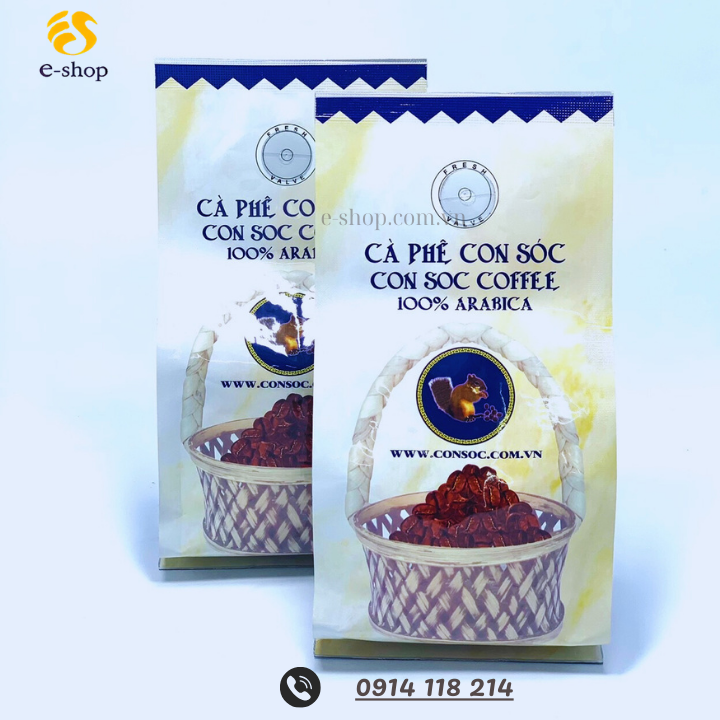 CÀ PHÊ CON SÓC HẠT 100% ARABICA 200GRAM CÀ PHÊ CON SÓC HẠT 100% ARABICA 200GRAM