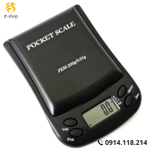 CÂN TIỂU LY ĐIỆN TỬ 200G/0.01G POCKETSCALE MINI CÂN TIỂU LY ĐIỆN TỬ 200G/0.01G POCKETSCALE MINI