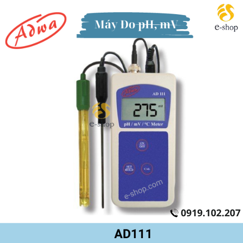 Máy đo pH, mV và nhiệt độ nước cầm tay AD111 Adwa Máy đo pH, mV và nhiệt độ nước cầm tay AD111 Adwa