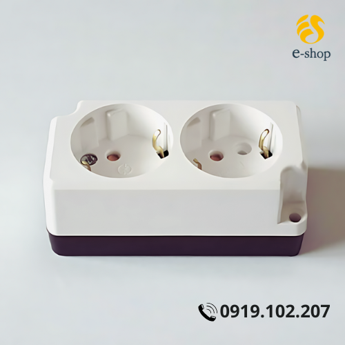 Ổ Cắm Điện Nổi Dosel Hàn Quốc 2 Lỗ Ổ Cắm Điện Nổi Dosel Hàn Quốc 2 Lỗ