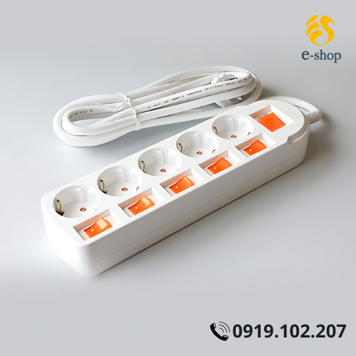 Ổ Cắm Điện Dosel 5 Lỗ 6 Công Tắc | 3M, 5M Ổ Cắm Điện Dosel 5 Lỗ 6 Công Tắc | 3M, 5M