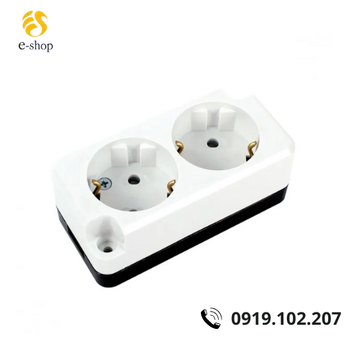 Ổ cắm điện Hàn Quốc Hyun Dai 2 lỗ - DC1211 Ổ cắm điện Hàn Quốc Hyun Dai 2 lỗ - DC1211