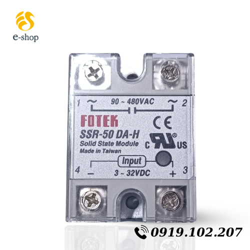 RELAY BÁN DẪN FOTEK SSR-50 DA-H CHÍNH HÃNG | E-SHOP RELAY BÁN DẪN FOTEK SSR-50 DA-H CHÍNH HÃNG | E-SHOP