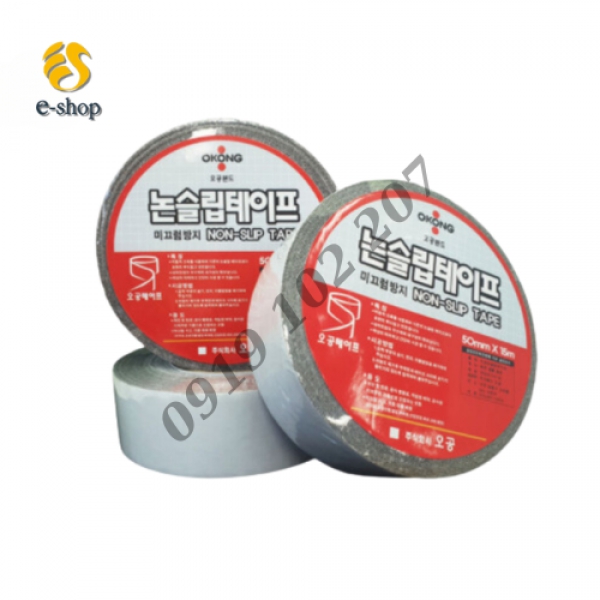 BĂNG KEO CHỐNG TRƯỢT OKONG - 논슬립테이프 흑색 50MMX15M