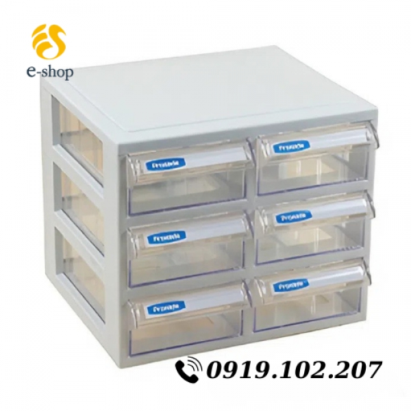 Hộp Đựng Đồ Mini 6 Ngăn Cố Định Nhập Khẩu Hàn Quốc | Mã J-206