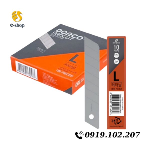 Lưỡi Dao Rọc Giấy Dorco 18Mm (1000 Lưỡi)