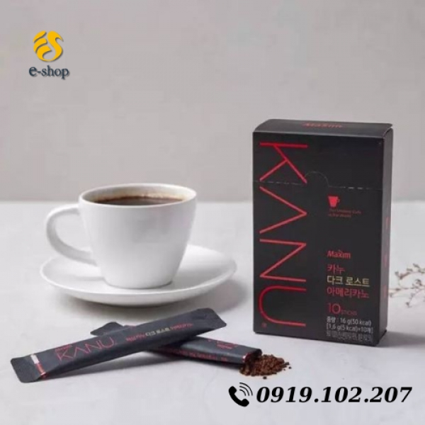 Cafe Kanu Americano 1.6G*10 Hàn Quốc / 동서) 카누 아메리카노 (다크 로스트)