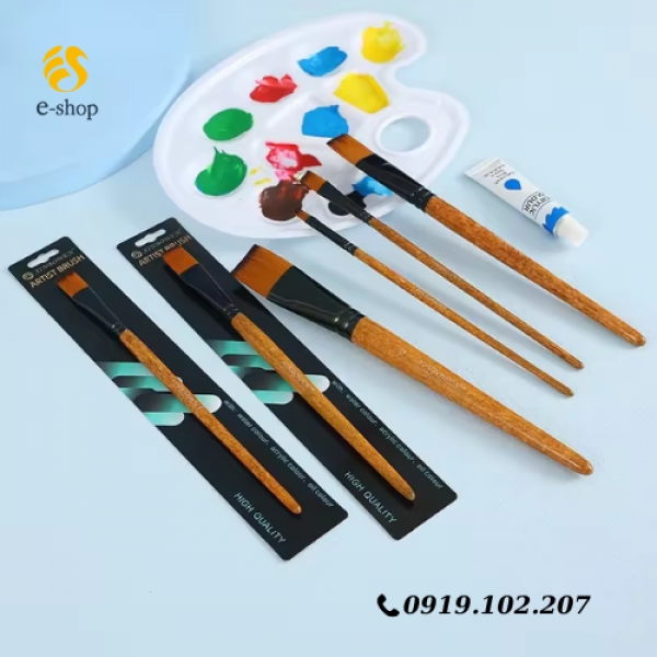 Cọ Vẽ Màu Nước, Màu Acrylic Chuyên Nghiệp Nhiều Size -  Cọ Vẽ Nghệ Thuật