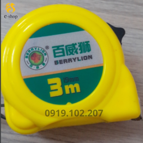 Thước Kéo Bọc Xanh Vàng Bản 25 Berrylion 3m