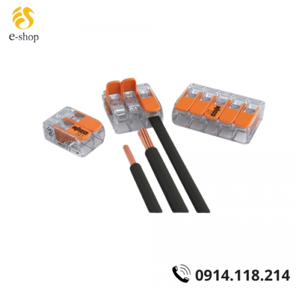 Đầu Nối Dây Điện (3 Dây, 32A) Wago 221-413