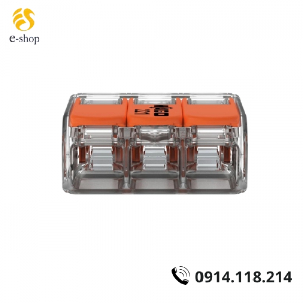 Đầu Nối Dây Điện (3 Dây, 32A) Wago 221-413