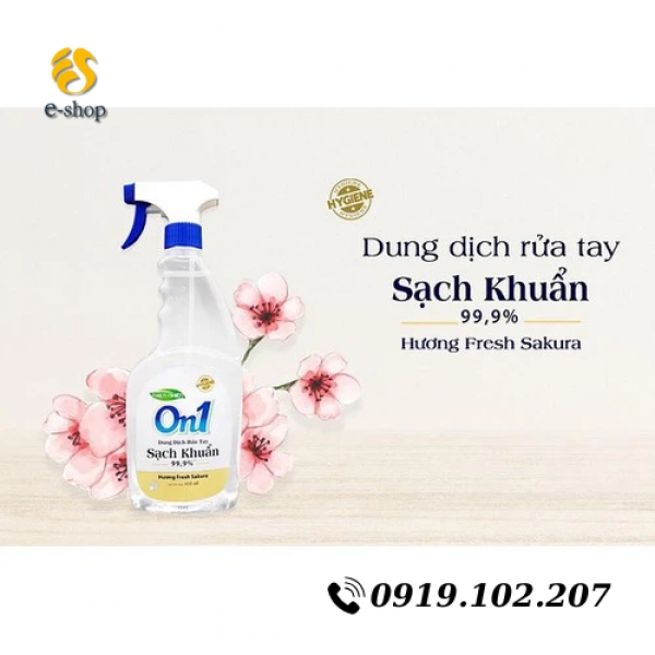 Nước rửa tay khô sạch khuẩn One1 (chai 650ml)