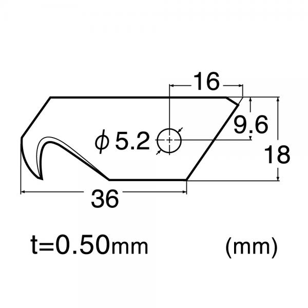 NT Cutter 18mm Heavy-Duty Hook Blades, 3-Blade/Pack, 1 Pack (BSL-21P)
