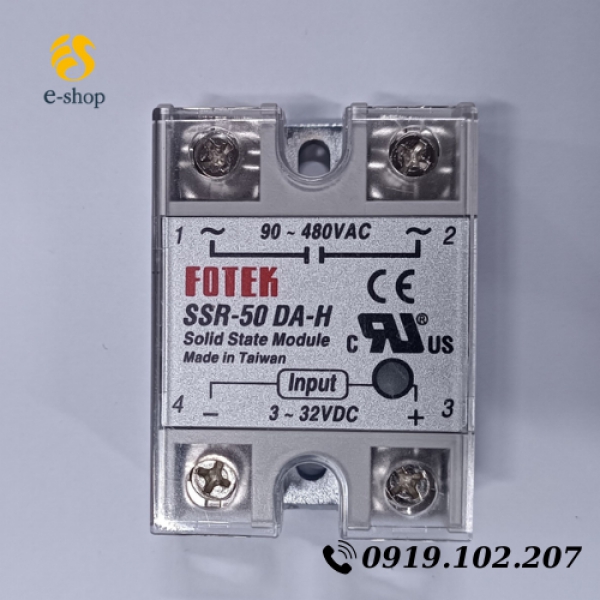 RELAY BÁN DẪN FOTEK SSR-50 DA-H CHÍNH HÃNG | E-SHOP